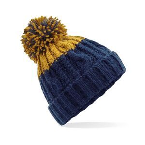 Beechfield Unisex Adult Apres Beanie / Oxford Navy/Mustard